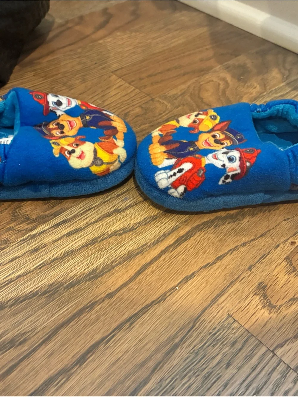 Paw Patrol Blue Plush Slip-On Kids One-Piece Slippers